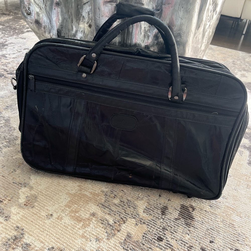 COPY - a vintage black jetliner  1980s hand held suitcase good condition weeken…